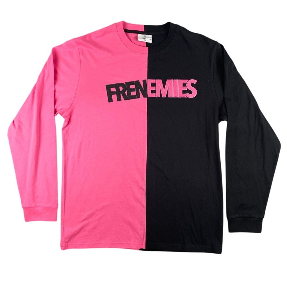 Teddy Fresh Frenemies Long Sleeve T-Shirt Men's M Pink Black Split Colorway H3H3